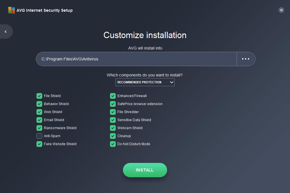 AVG Customize