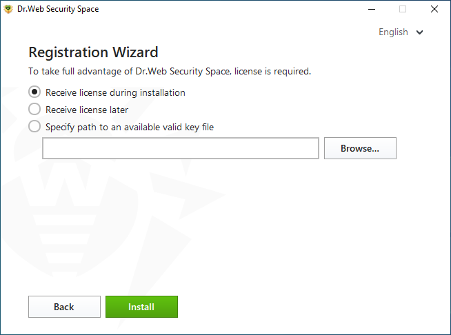 Dr.Web Registration