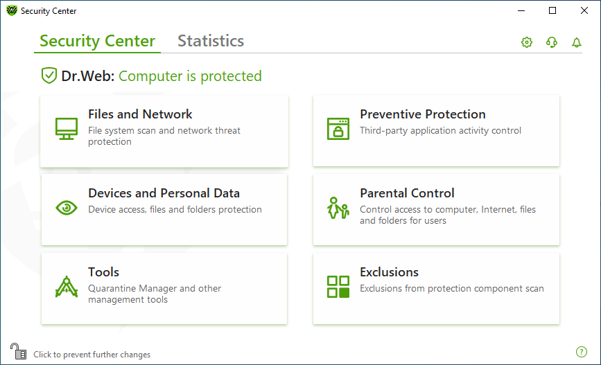 Dr.Web Security Center